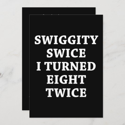 スグおもしろいギティ16誕生日 招待状 (正面/裏面)