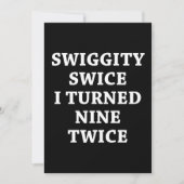 スグおもしろいギティ18誕生日 招待状 (正面)