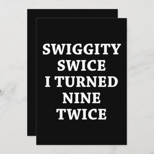 スグおもしろいギティ18誕生日 招待状 (正面/裏面)