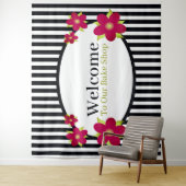 スケはっきりしたーストライプルフローラ タペストリー (インサイチュ)