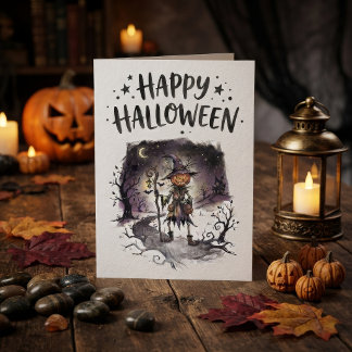 スケアクロウのハロウィン かぼちゃの頭 カード
