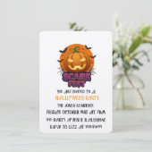 スケアフェスト ハロウィンパーティー招待状 - スケアクロウパンプキン 招待状 (スタンド正面)