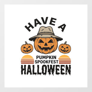 スケアリーカボチャのハロウィン ビンテージ風彫刻Tシャツ D ウィンドウサイン