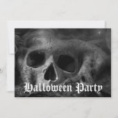 スケアリーゴシックドクロハロウィンパーティー 招待状 (正面)