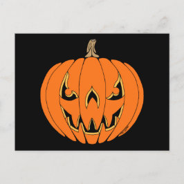 スケアリー・ジャック・オ・ランタン・ハロウィンデザイン シーズンポストカード