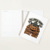 スケアリー・ハロウィン・パンプキン ビンテージ風彫刻Tシャツ A プランナー手帳 (ディスプレー)