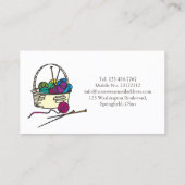 スケインクロシェ糸編み物クラフトビジネス 名刺 (裏面)