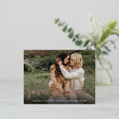 スケカジュアルッチ |写真（横） 箔招待状ポストカード (立ち正面)