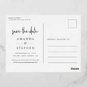 スケカジュアルッチ |写真（横） 箔招待状ポストカード (裏面)