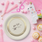 スケクールートボード金ゴールド ペーパープレート (パーティー)