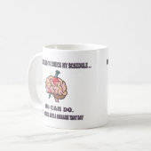 スケジュールの片頭痛を確認する コーヒーマグカップ (正面左)