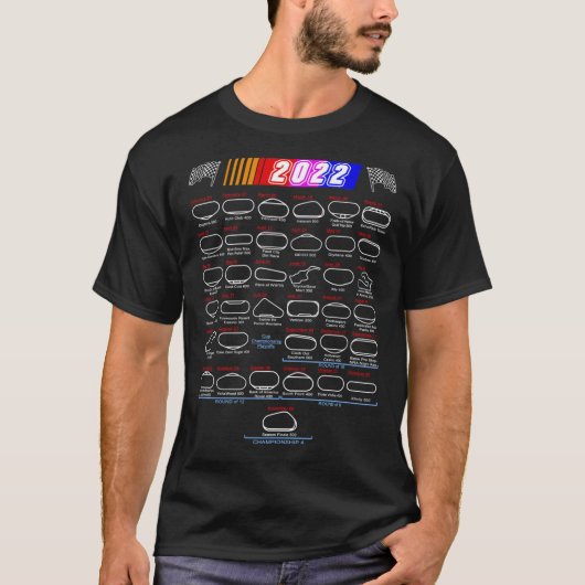 スケジュールナスカーカップシリーズ2022エッセンシャルTシャツ Tシャツ (正面)