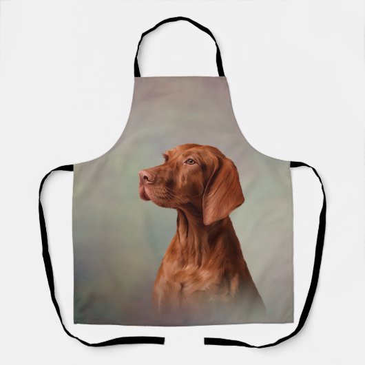 スケッチおもしろいVizslaポインタ エプロン (正面)