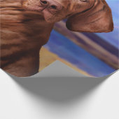 スケッチおもしろいVizslaポインタ ラッピングペーパー (角)