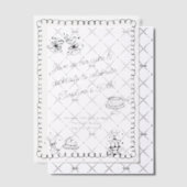 スケッチお洒落ドードルケーキカクテル誕生日 ベラム紙招待状 (オフセット (招待状))