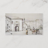 「スケッチからのつる植物(Puerta del Vino)のゲート、 名刺 (裏面)