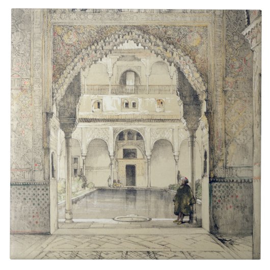 「スケッチからの大使のホールのドア、 タイル (正面)