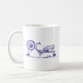 スケッチされたエルゴメーター コーヒーマグカップ (左)