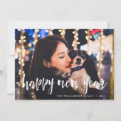 スケッチされたオーバーレイ | Happy New Yearフォトカード シーズンカード (正面)