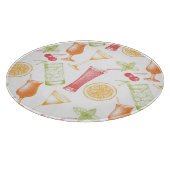 スケッチされたカクテルパターン カッティングボード (角)