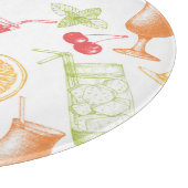 スケッチされたカクテルパターン カッティングボード (角)