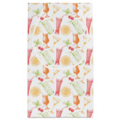 スケッチされたカクテルパターン スモールペーパーバッグ (裏面)