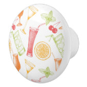 スケッチされたカクテルパターン セラミックノブ (右)