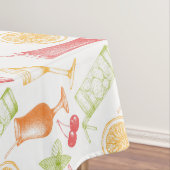 スケッチされたカクテルパターン テーブルクロス (インサイチュ)