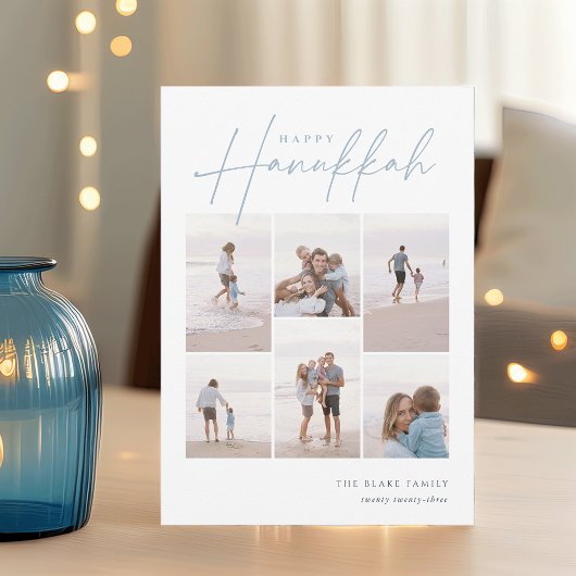 スケッチされたカード6フォトコラージュハヌカー シーズンカード