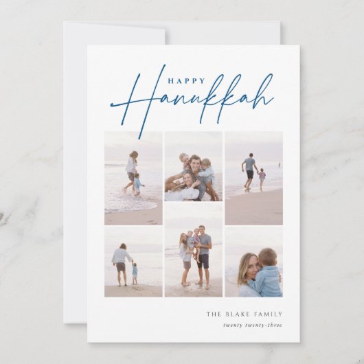 スケッチされたカード6フォトコラージュハヌカー シーズンカード (正面)