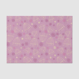 スケッチされたクイーンアンレースの花のティッシュペーパー 薄葉紙