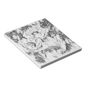 スケッチされたペンの手描きケシ花フローラwhi ノートパッド (アングル)