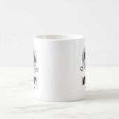 スケッチされたママのハートの写真 コーヒーマグカップ (中央)