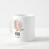 スケッチされたミミハートの写真 コーヒーマグカップ (正面左)