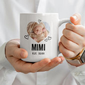 スケッチされたミミハートの写真 コーヒーマグカップ