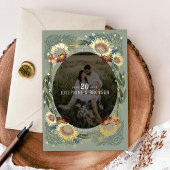 スケッチされたユニーク花の写真データを保存する 箔招待状