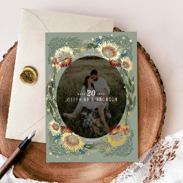 スケッチされたユニーク花の写真データを保存する 箔招待状