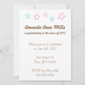 スケッチされたルーズリーフの卒業パーティーが日付を保存 招待状 (裏面)