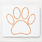 スケッチされた子犬の手の印刷 マウスパッド (正面)