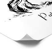 スケッチされた指紋ツリーポスター ポスター (角)