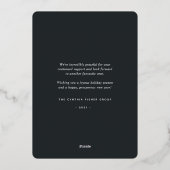 スケッチされた松 |モダン業務企業の 箔シーズンカード (裏面)