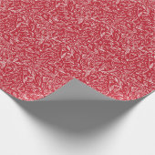 スケッチされた白と赤の葉/フローラデザイン ラッピングペーパー (角)