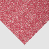 スケッチされた白と赤の葉/フローラデザイン 薄葉紙 (詳細)