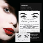 スケッチされた目、メイクアップアーティスト 名刺