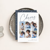 スケッチされた筆記体6フォトコラージュ新年 シーズンカード