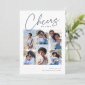 スケッチされた筆記体6フォトコラージュ新年 シーズンカード (スタンド正面)