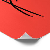 スケッチされた花 ポスター (角)