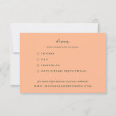 スケッチされた花 葉 緑の草 さげ ウェディング 出欠カード (裏面)