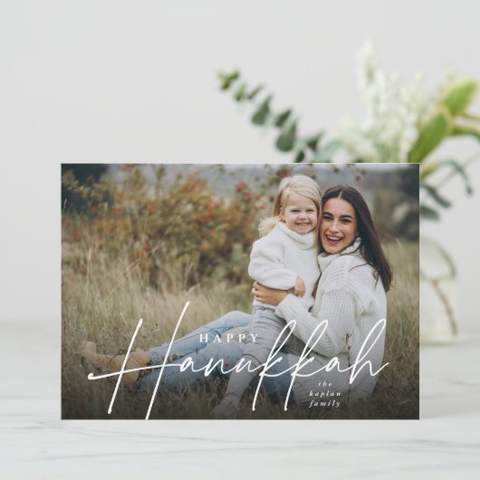 スケッチされた草書体フルフォトハヌカー シーズンカード (スタンド正面)