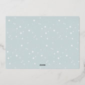 スケッチされた草書体フルフォトハヌカー 箔シーズンカード (裏面)